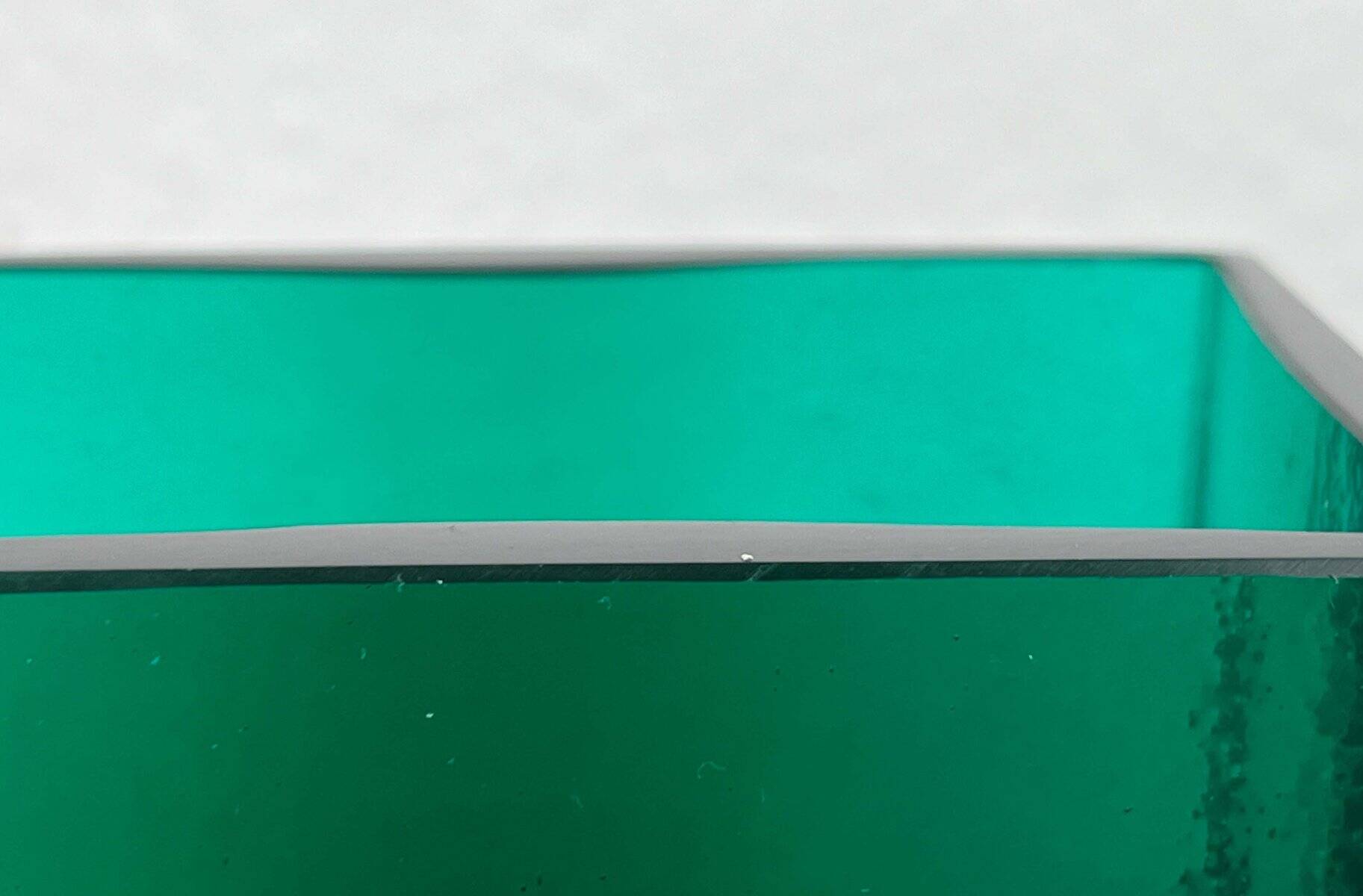 Minimalist mid-century glass block vase by Finncristall, Finland, 1960s.