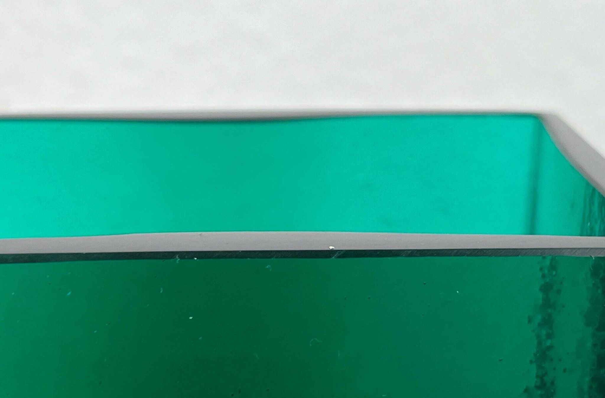 Minimalist mid-century glass block vase by Finncristall, Finland, 1960s.