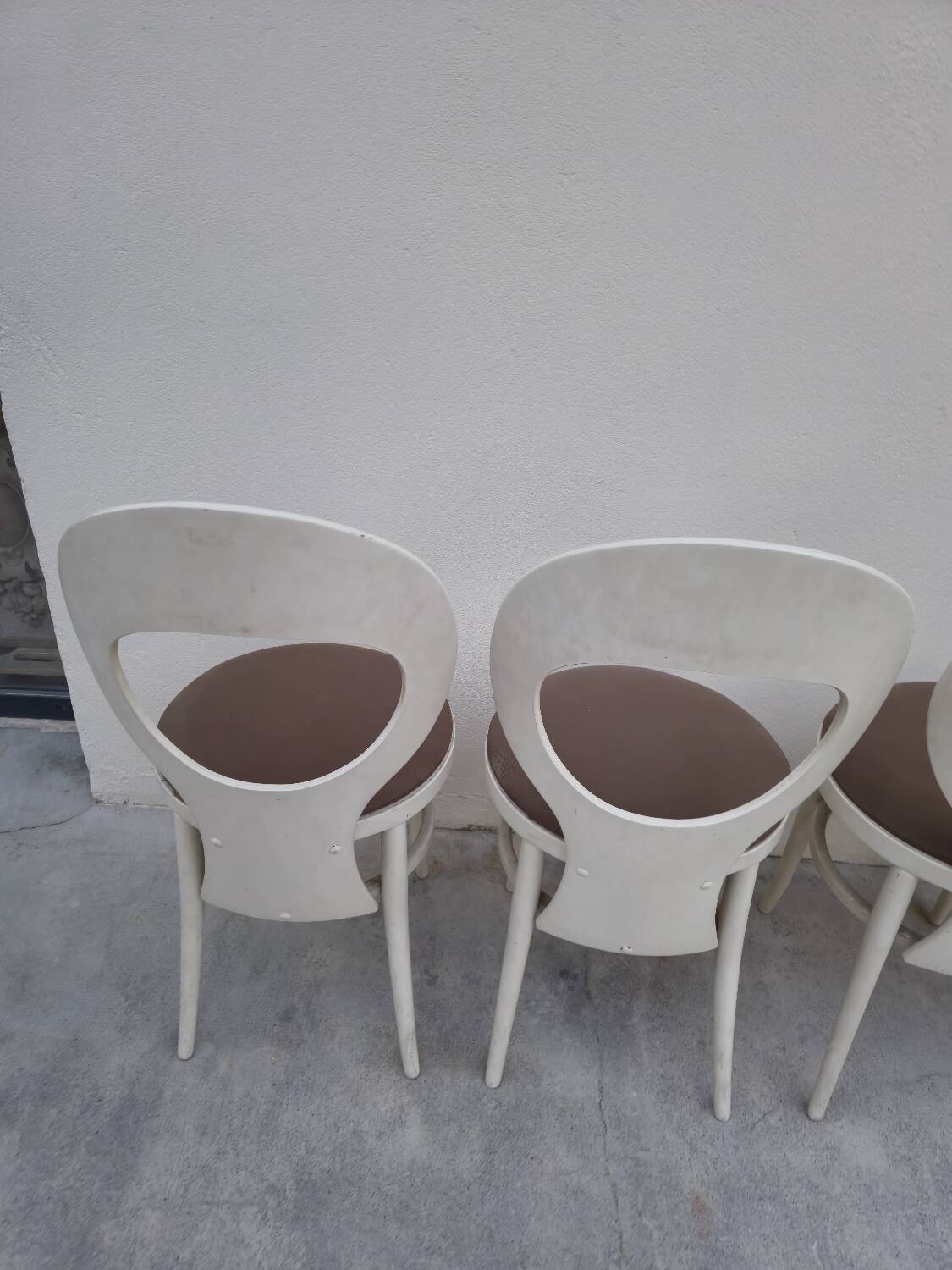 Set of 4 Baumann chairs, Mouette model, vintage 1950s