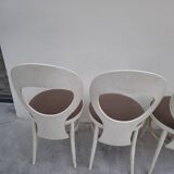 Set of 4 Baumann chairs, Mouette model, vintage 1950s