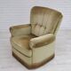 Danish velour armchair, original condition, beech wood, 80s