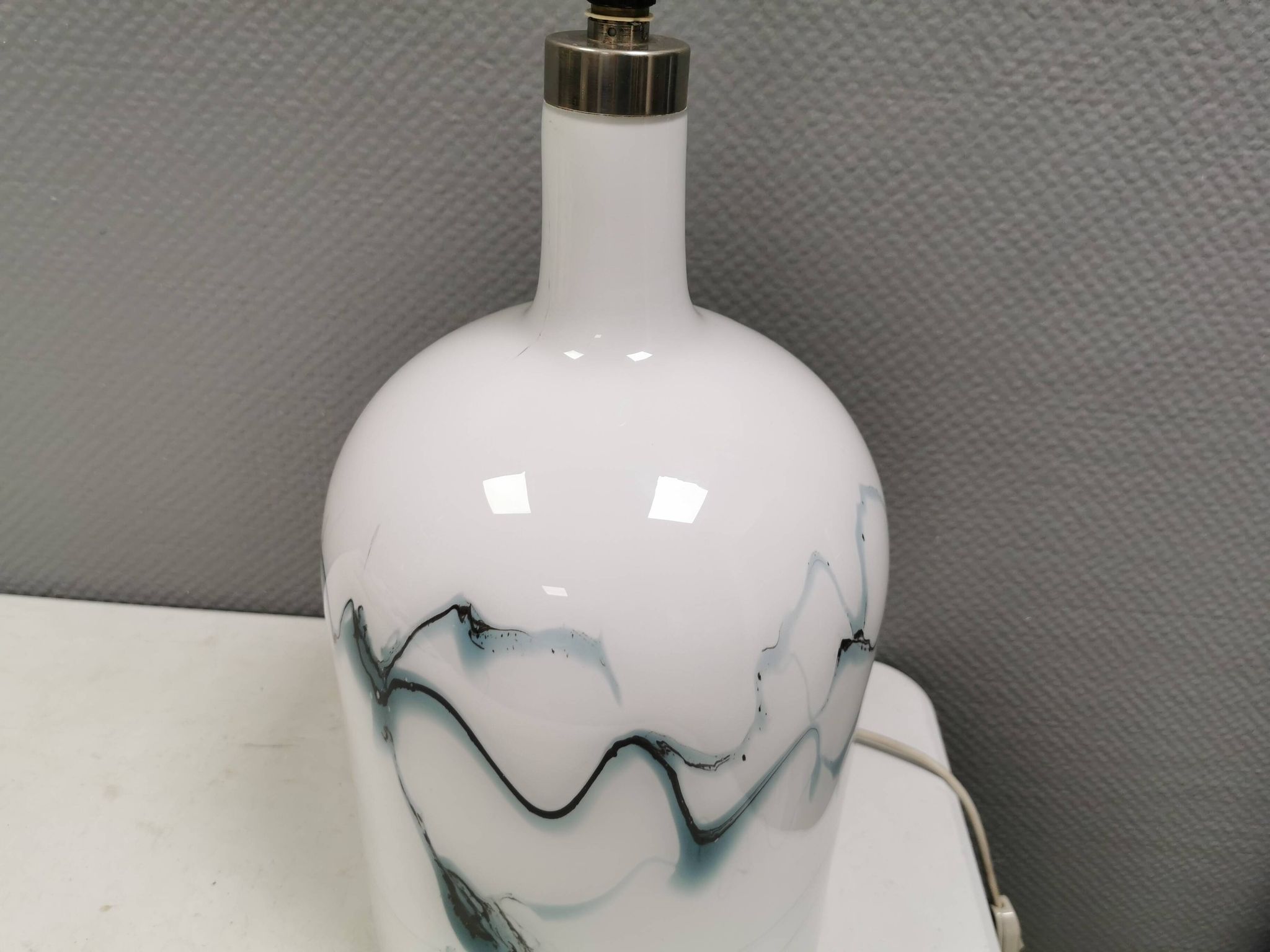 Crazy table lamp designed by Michael Bang for Holmegaard in 1973.