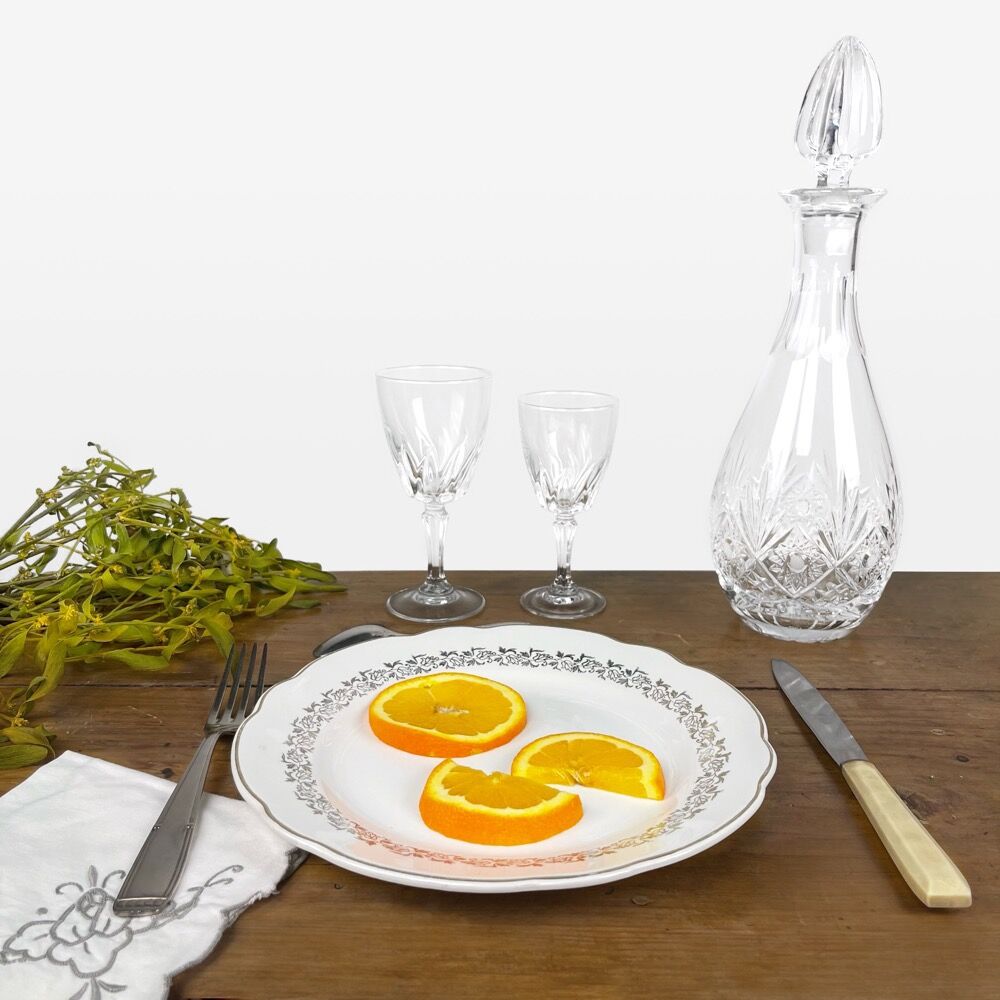Six Plates Sarreguemines with scalloped edges