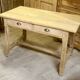 Old farmhouse table in raw solid oak, 2 drawers, seats 6 people.