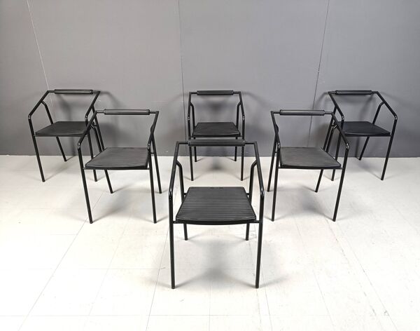 Chaises de salle à manger italiennes postmodernes par Lexis, années 1990