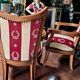 Paire de fauteuils gondole d'enfant de style Empire en merisier
