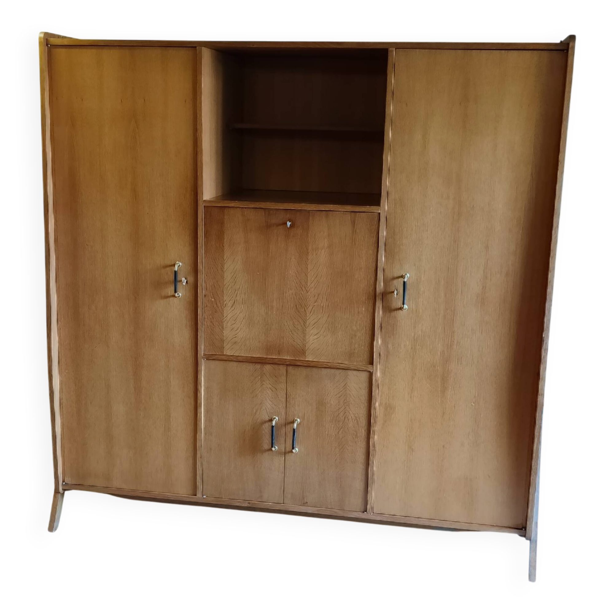 Wooden cabinet with tapered legs - French cabinetmaker - 1960s