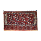 Ancient turkmen yomud handmade carpet 70cm x 118cm 1900s, 1c725