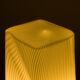 Pair of Italian striped Murano glass table lamps in style of Lino Tagliapie