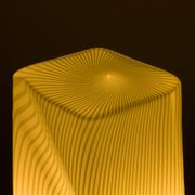 Pair of Italian striped Murano glass table lamps in style of Lino Tagliapie