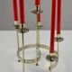 Pair of white metal candle holders "Spiral" by Gunnar Ander for Ystad-Metall, Sweden, 1960s.