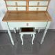 Coiffeuse / Bureau rénové et Tabouret velours, Touche Naturelle Moderne