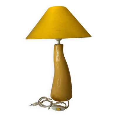Lampe à poser céramique et pot  déco 1980