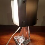Design lamp, vintage, daum crystal and plexiglass, works - excellent condition-