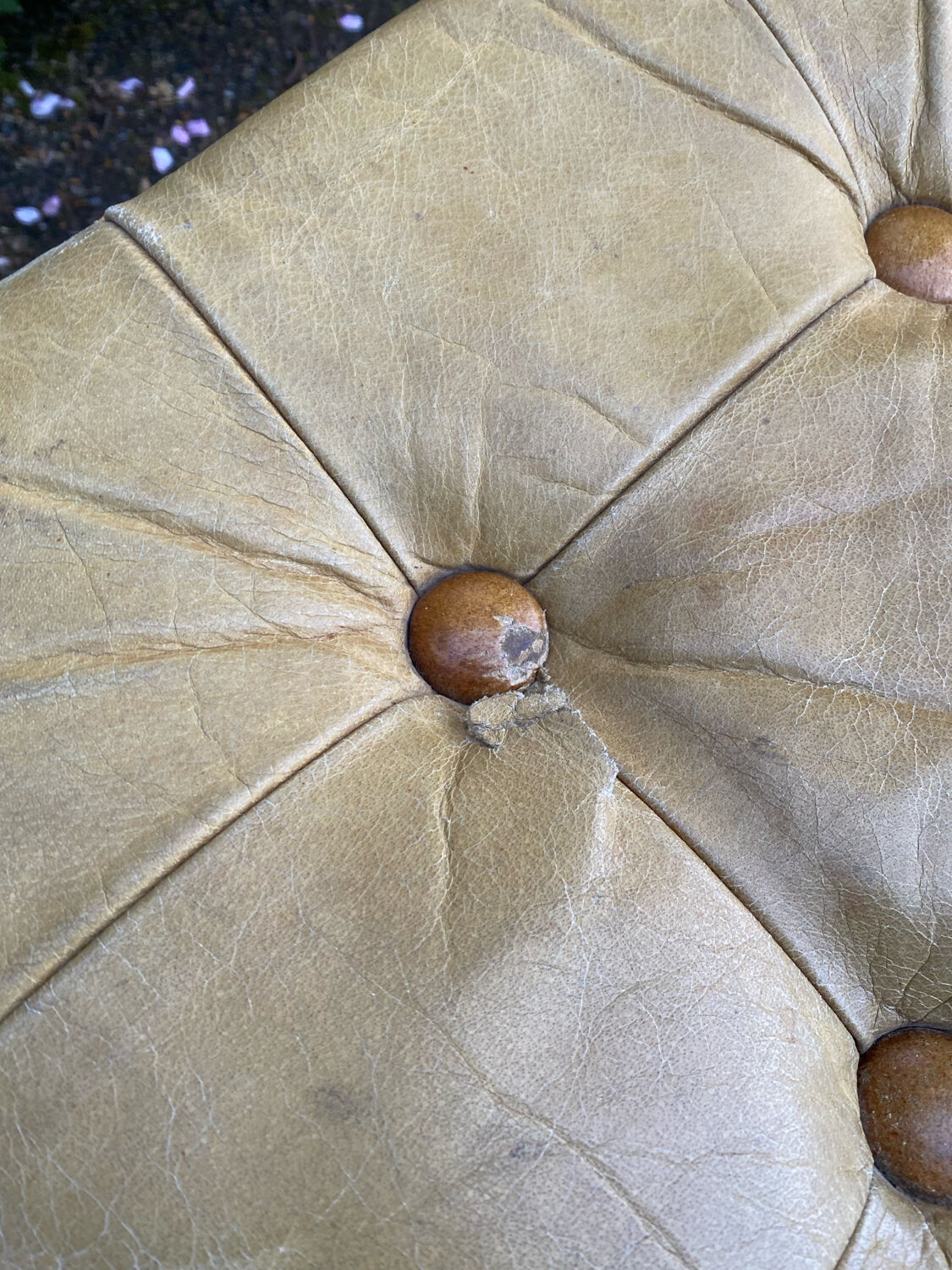 Individual leather and metal design bench