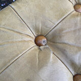 Individual leather and metal design bench