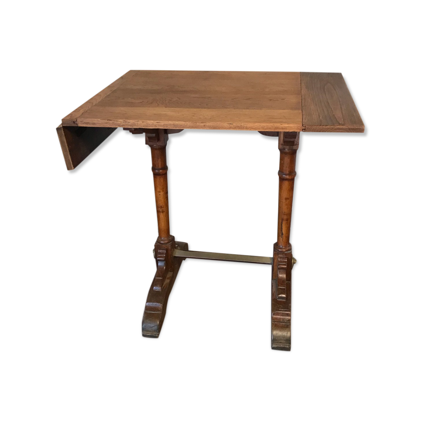 Old wooden bistro table