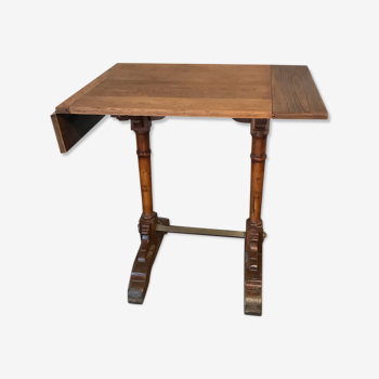 Old wooden bistro table
