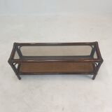 Italian Bamboo and Rattan Coffee Table, 1980s