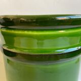 Green ceramic pot