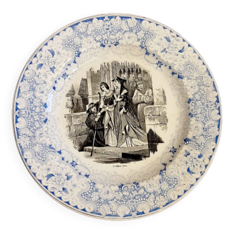 old plate Boch Frères Keramis