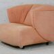 Armchair Ligne Roset, pastel orange color, France, circa 1990