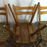 Lot of six vintage chairs feet compass
