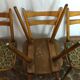 Lot of six vintage chairs feet compass