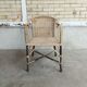 Vintage rattan armchair art deco 1950