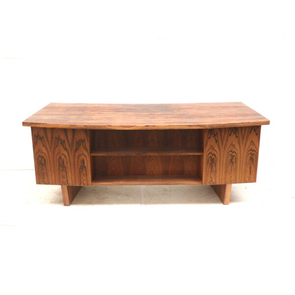 Grand bureau en bois de rose / bureau exécutif des années 1960
