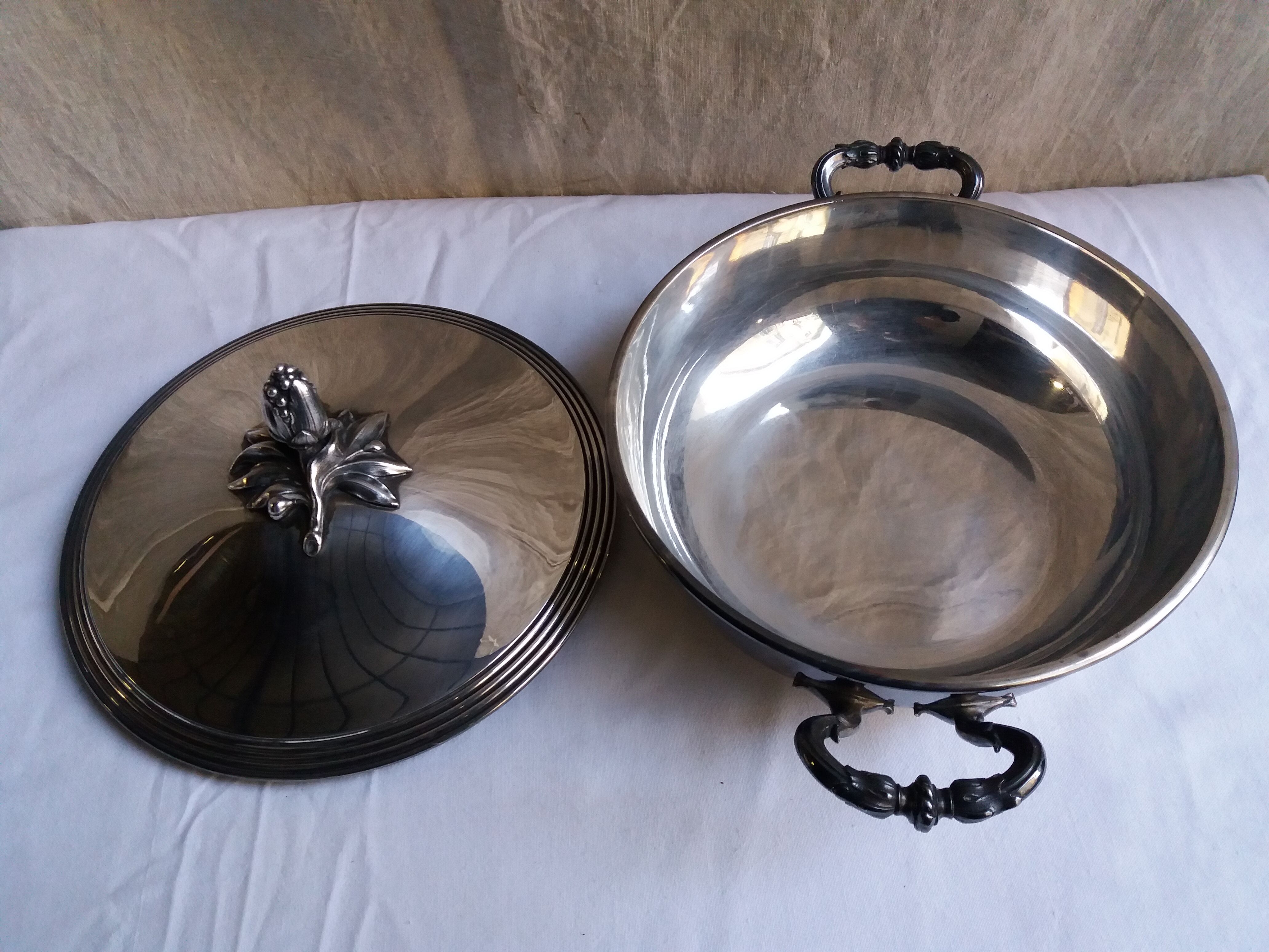 Vases "christofle" silver metal