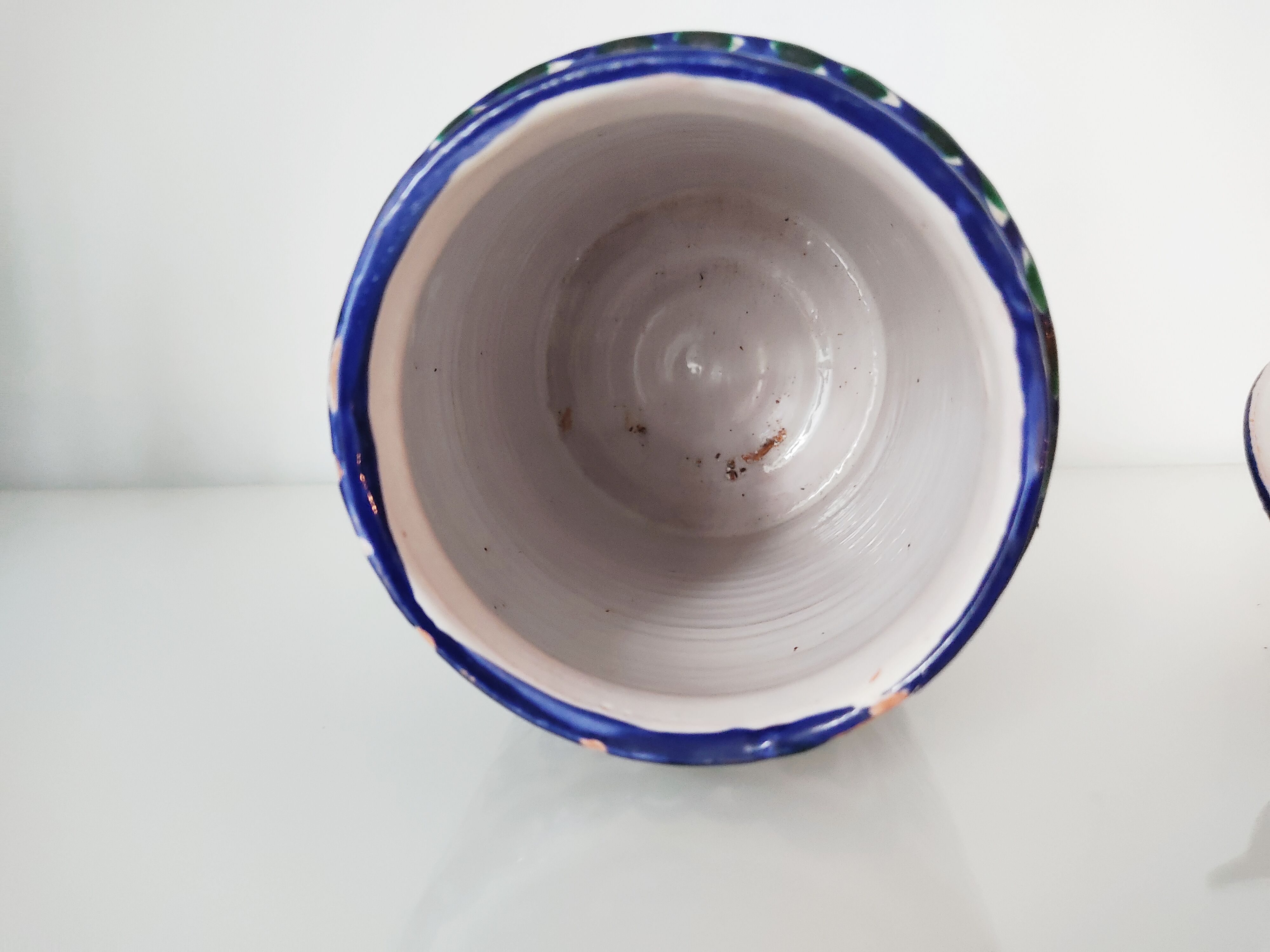 Oriental covered pot decoration flowers birds