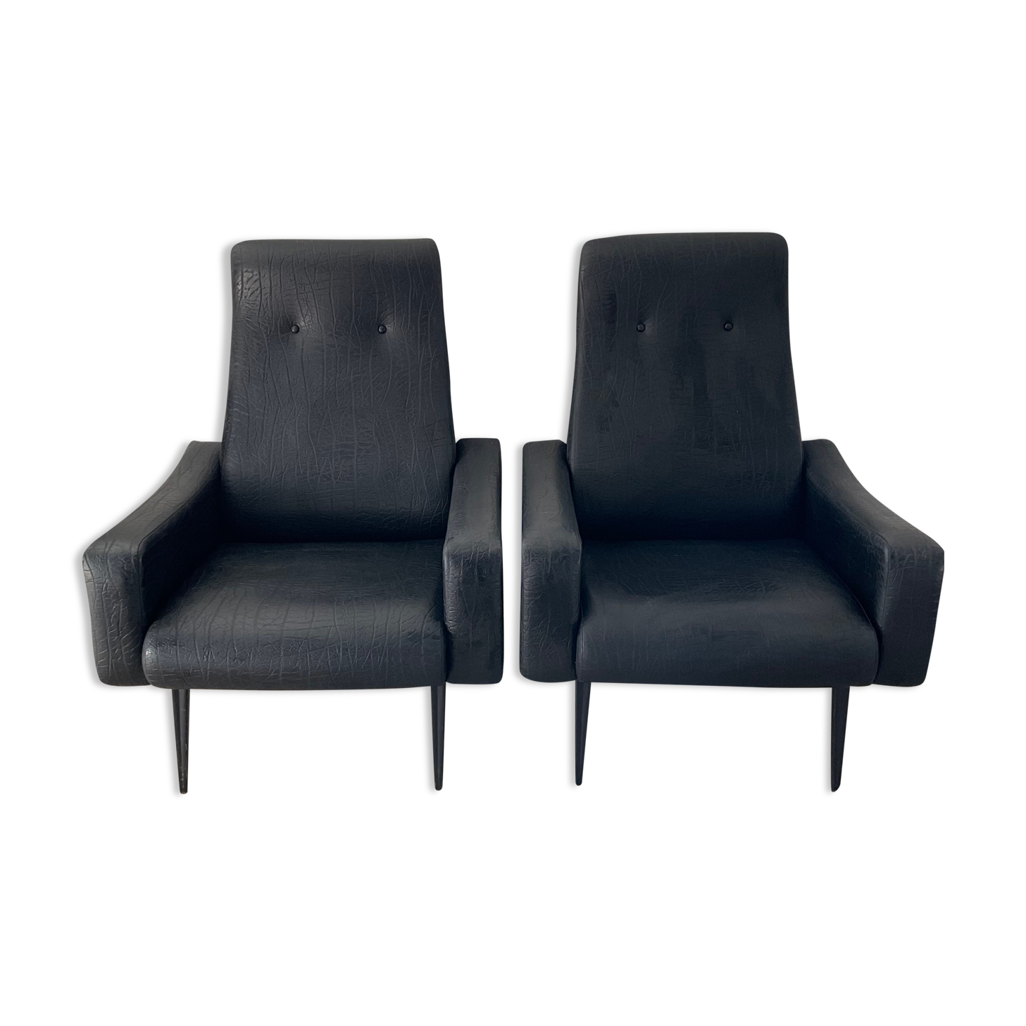 Pair of vintage folding armchairs from the 50s and 60s