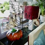 Menorah en fer forgé et battu suéde 1950