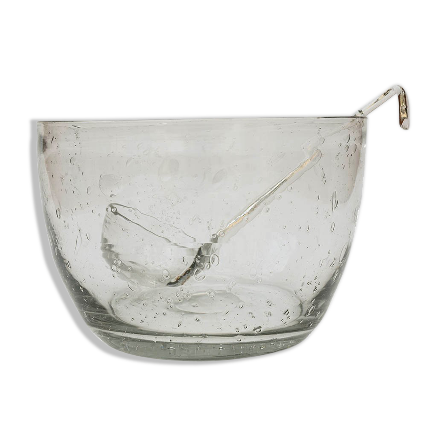 Ancien Saladier en Verre & Métal Art Déco - Vintage French Finds