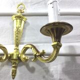 Pair of bronze wall lamps 2 lights