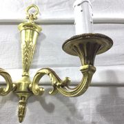 Pair of bronze wall lamps 2 lights