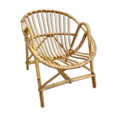 Basket chair in rattan 1960