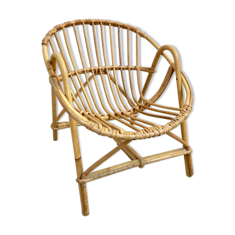Basket chair in rattan 1960