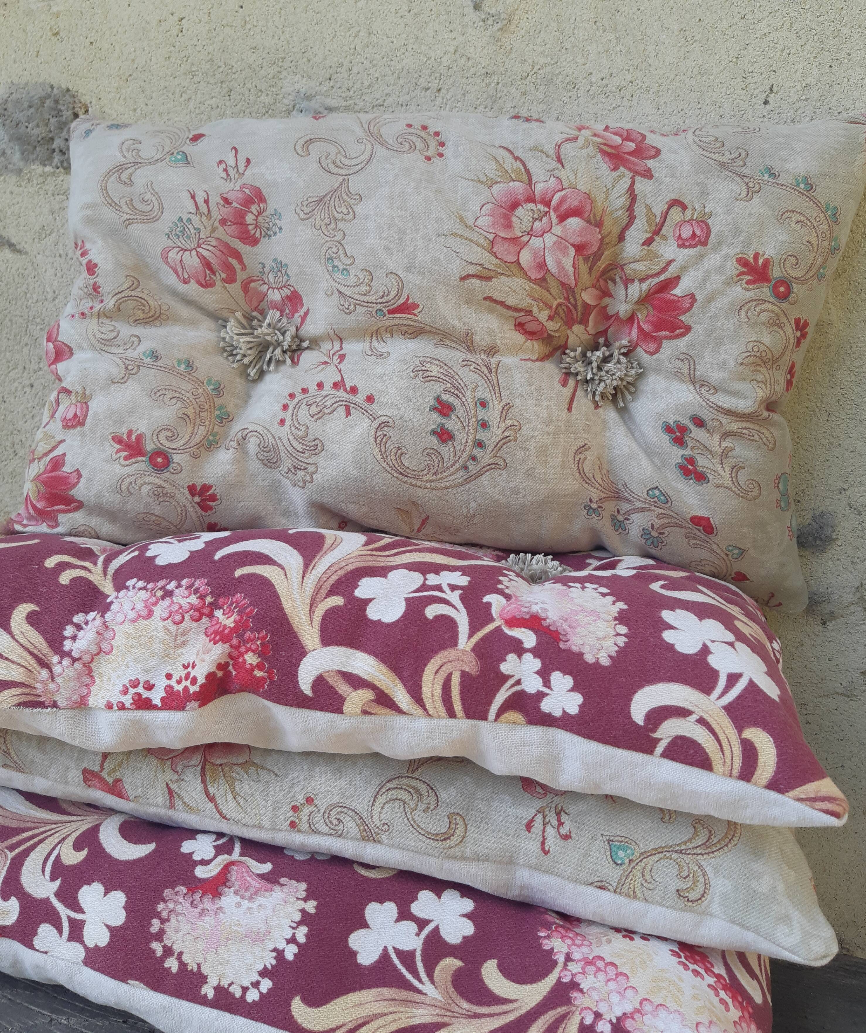 Bohemian floral cushion 58x38cm