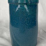Blue enamelled stoneware pitcher