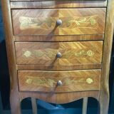 Bedside table in marquetry