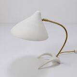 White brass desk or table lamp in the Louis Kalff style from the 1950s.