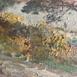 Oil on landscape canvas