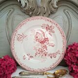 Antique mounted plate in ironstone earthenware.