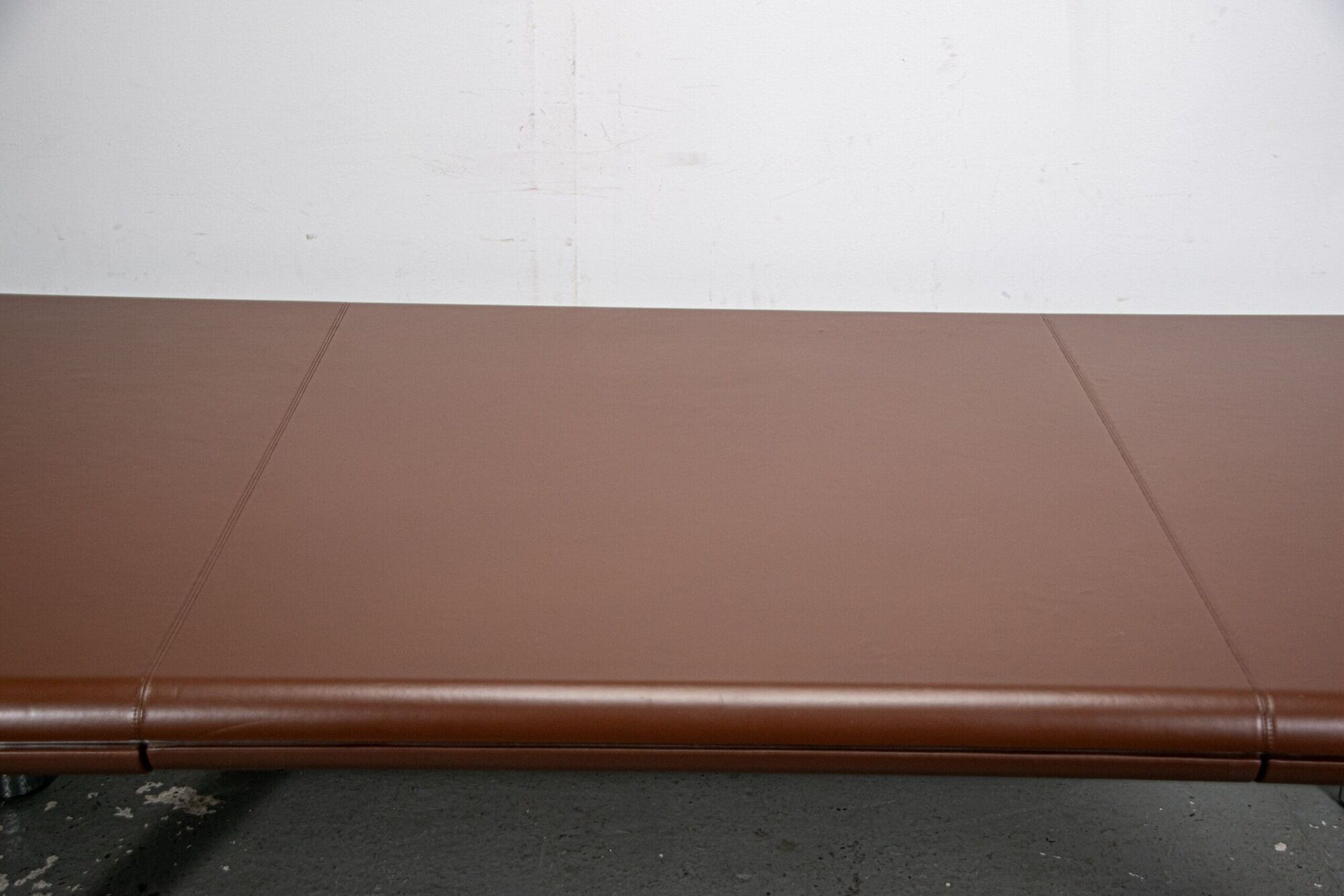No. 3055D table desk and No. 3076 credenza extension from the Pfister Executive Office Collection for KnollStudio, circa 1988