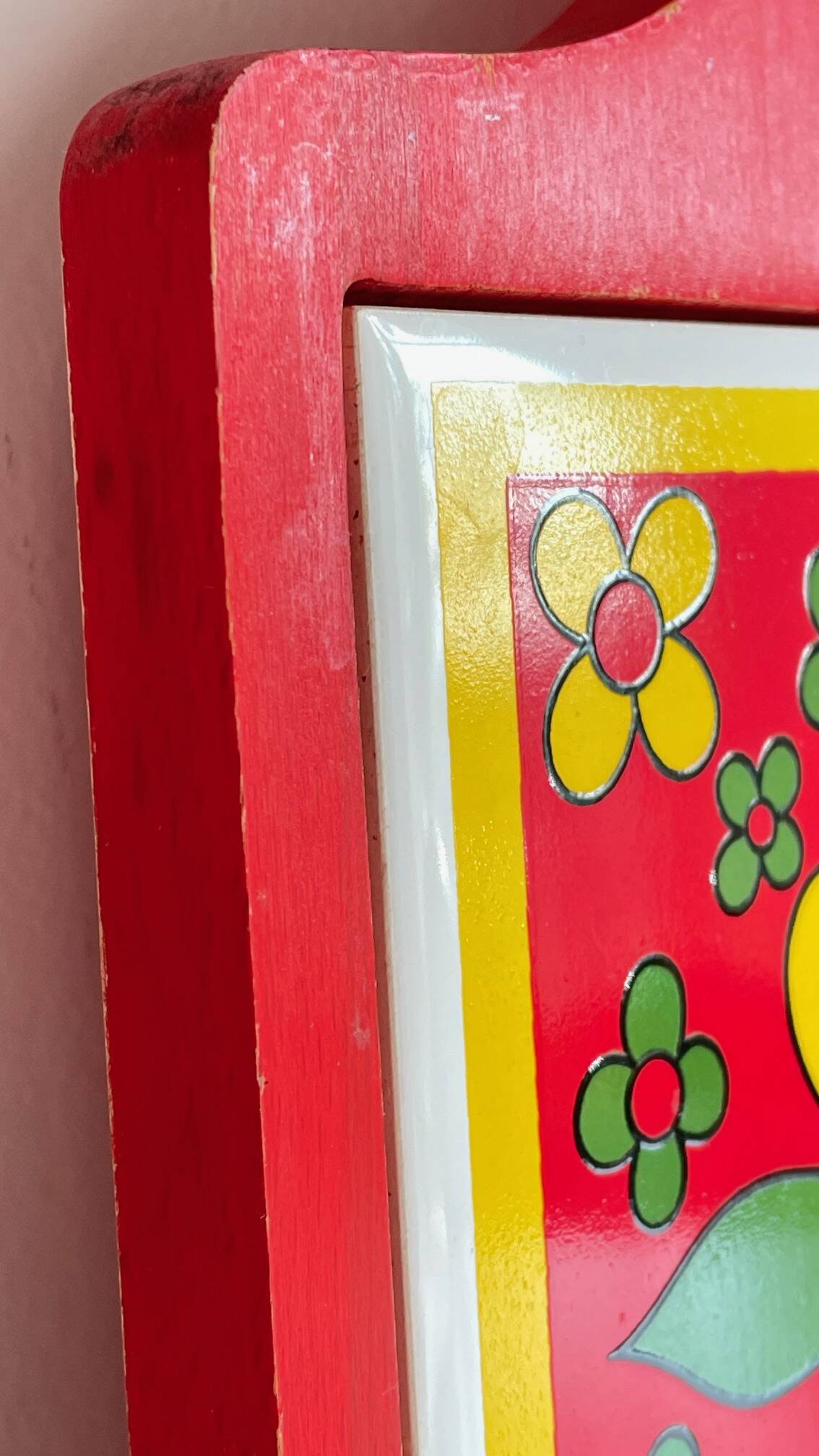 Vintage Red Plate Mat