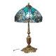 Antique Art Nouveau lamp with genuine bronze base 54x30 glass