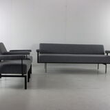 Pastoe three seater sofa and two fauteuils