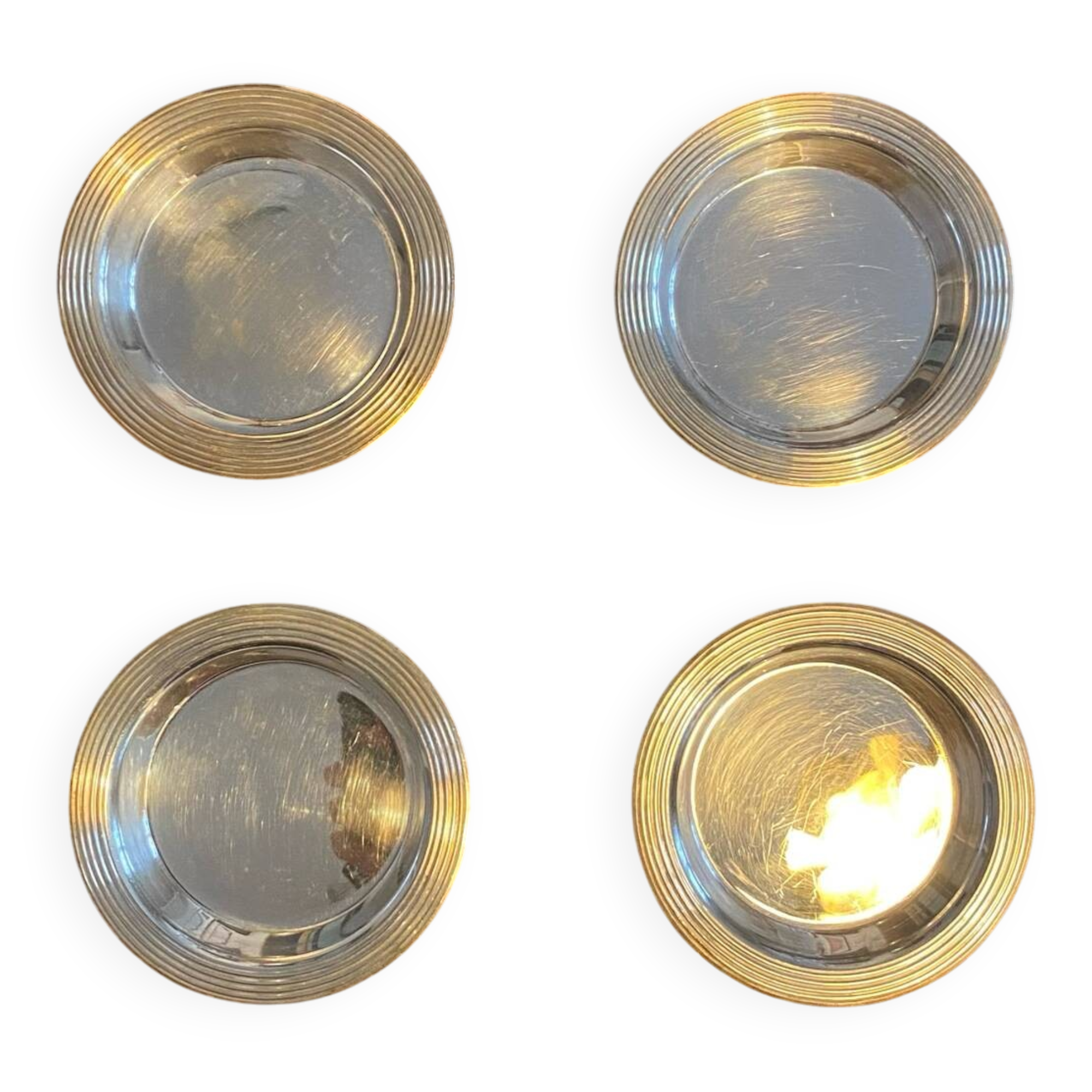 Christofle - 4 silver-plated coasters